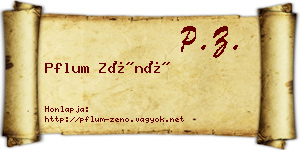 Pflum Zénó névjegykártya